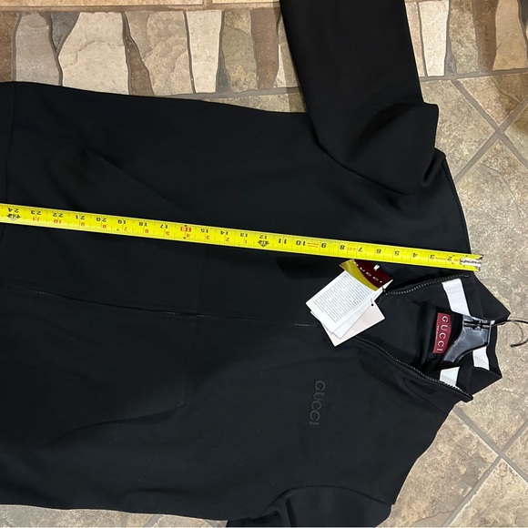 Men's Gucci embroidered logo technical jersey, zip jacket size XL made in Italy - Picture 12 of 14